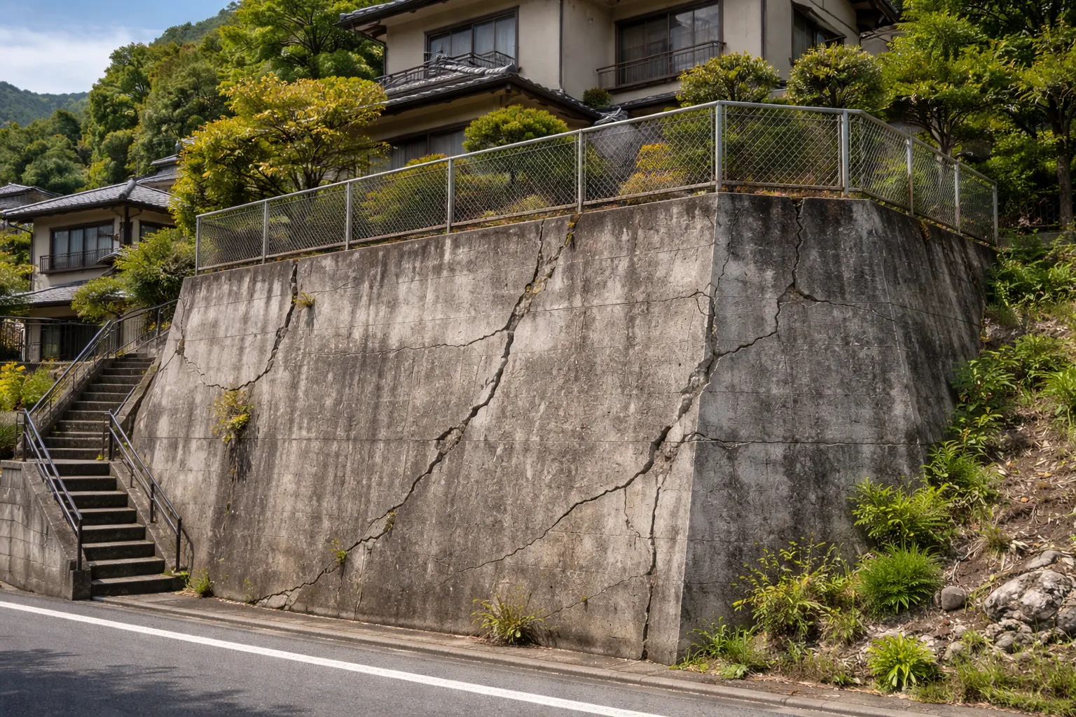 擁壁のある土地の売却|老朽化擁壁の対処法